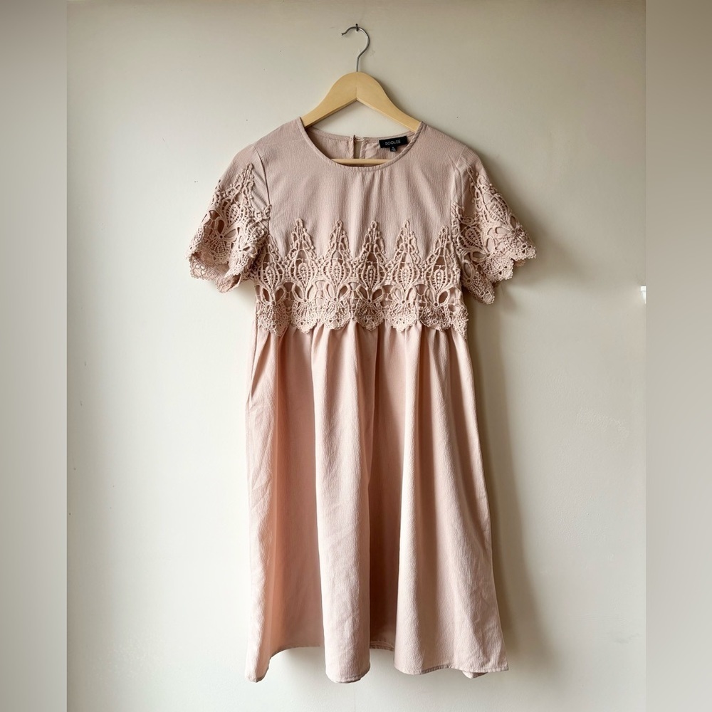 ROOLEE | Pale pink midi dress | S - Picture 2 of 6